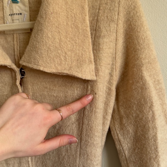 Anthro Sparrow Cream Belted Cardigan - Picture 4 of 7